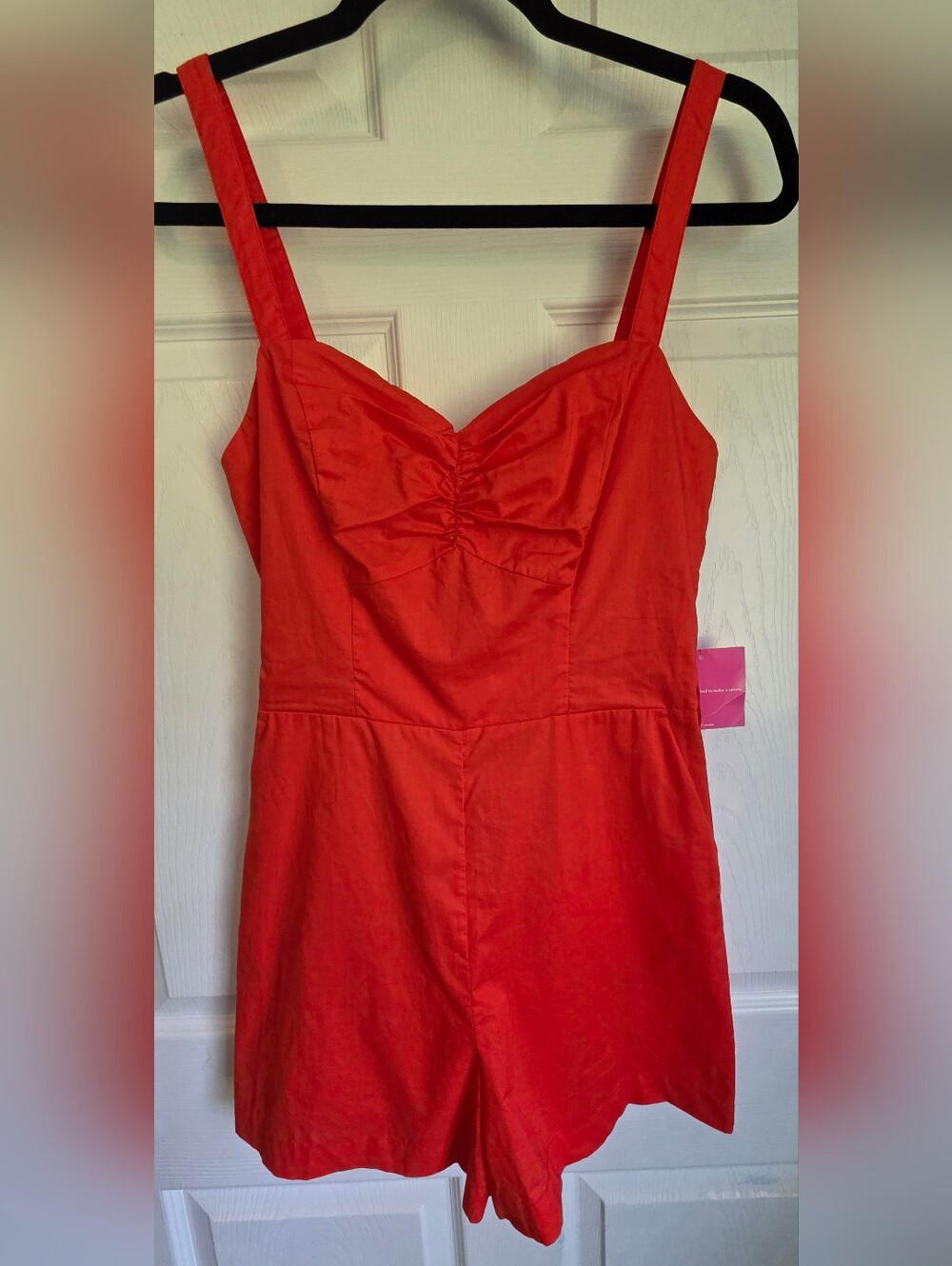 ModCloth x Barbie Retro Red Romper Size S Sweetheart Neckline (No Belt)